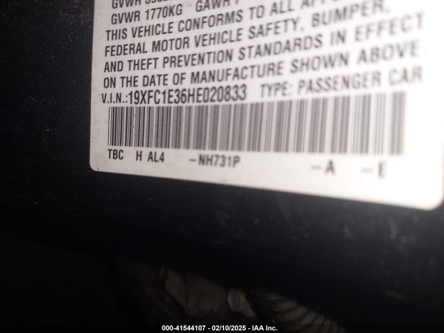 Honda Civic Ex-t 2017 19XFC1E36HE020833 Image 9
