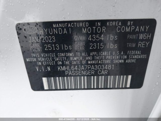 KMHL64JA7PA303481 Hyundai SONATA SEL