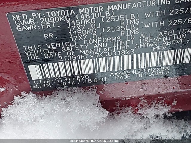 Toyota RAV4 LE 2019 2T3G1RFV6KC031823 Image 9