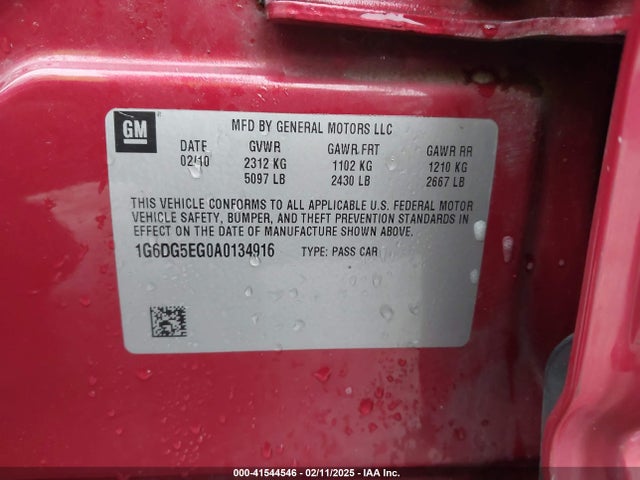 2010 CADILLAC CTS 1G6DG5EG0A0134916 Photo 8