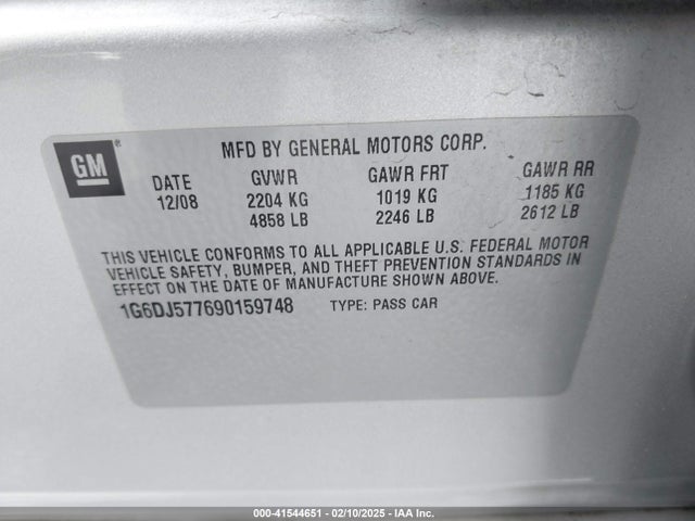 2009 CADILLAC CTS 1G6DJ577690159748 Photo 8