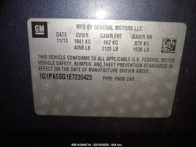 Chevrolet Cruze Ls Auto 2014 1G1PA5SG1E7239423 Image 9