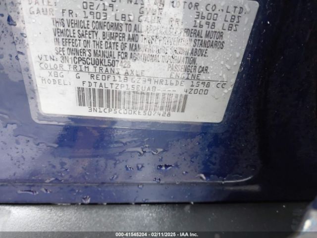 3N1CP5CU0KL507428 Nissan KICKS SR