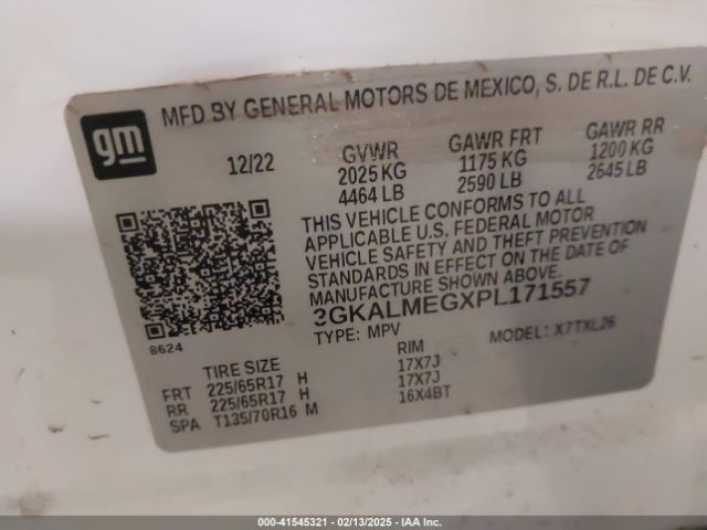 3GKALMEGXPL171557 GMC Terrain Fwd Sle