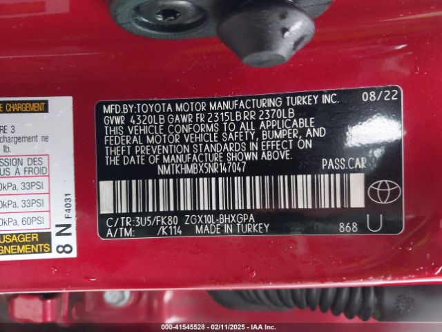 NMTKHMBX5NR147047 Toyota C-HR XLE
