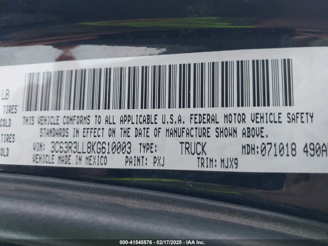 Aukcja sprzedaży 2019 Ram 3500 Big Horn  4x4 6'4 Box, vin: 3C63R3LL8KG610003, numer aukcji: 41545576