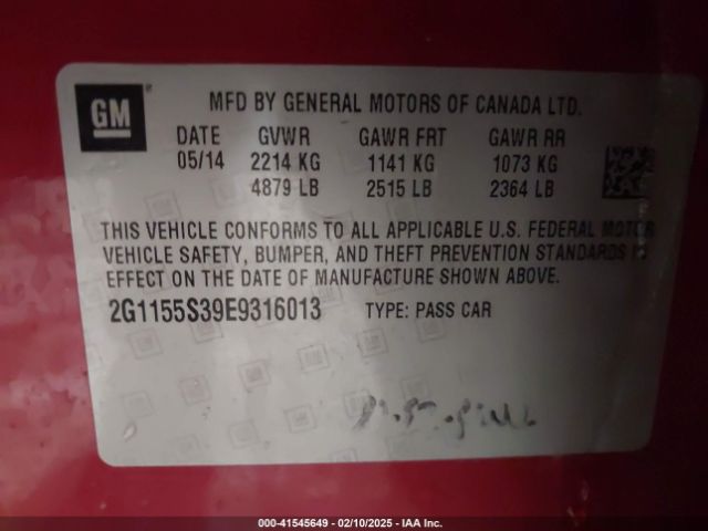 2G1155S39E9316013 Chevrolet IMPALA 2LZ