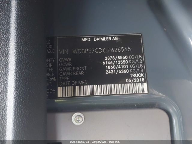 2018 MERCEDES-BENZ SPRINTER 2500 WD3PE7CD6JP626565 Photo 8