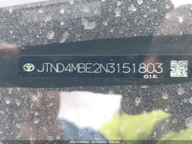 JTND4MBE2N3151803 Toyota Corolla Se Nightshade Edition
