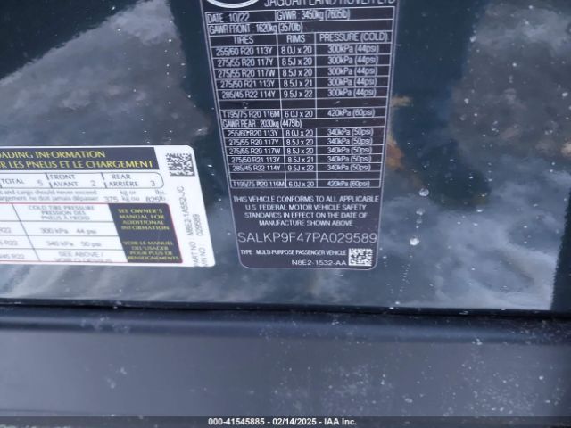 SALKP9F47PA029589 Land Rover Range Rover P440e Se