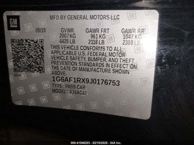 1G6AF1RX9J0176753 Cadillac ATS LUXURY