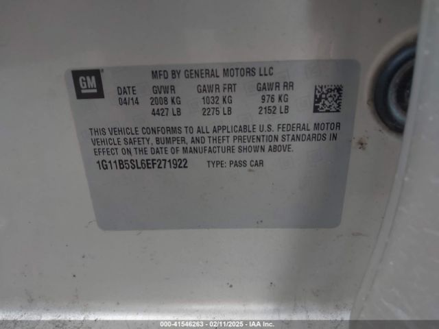 1G11B5SL6EF271922 Chevrolet Malibu 1ls