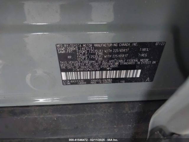 2T3W1RFV3PW283787 Toyota Rav4 Xle
