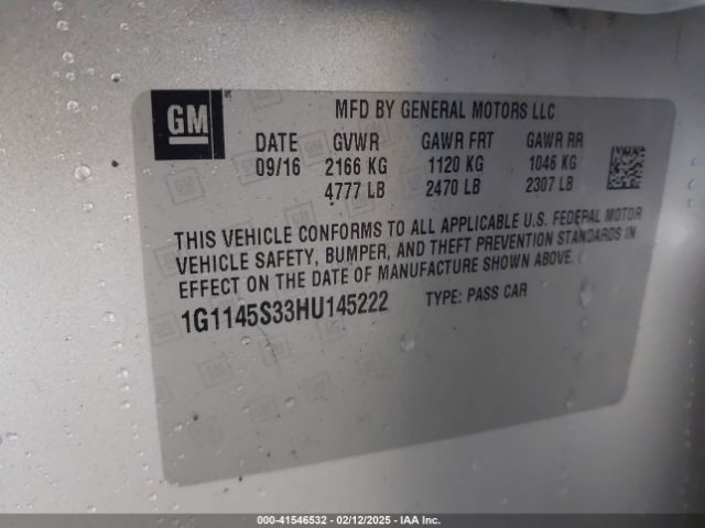 1G1145S33HU145222 Chevrolet IMPALA 2LZ