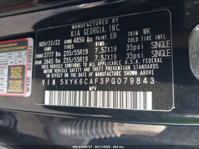 5XYK6CAF3PG079843 KIA Sportage X-line