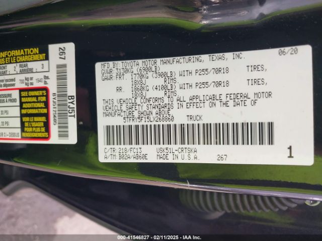 5TFRY5F15LX268860 Toyota Tundra Sr5