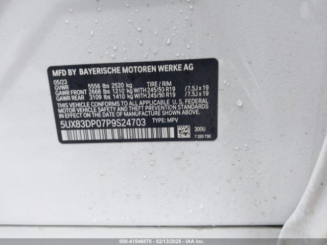 2023 BMW X3 5UX83DP07P9S24703 Photo 8