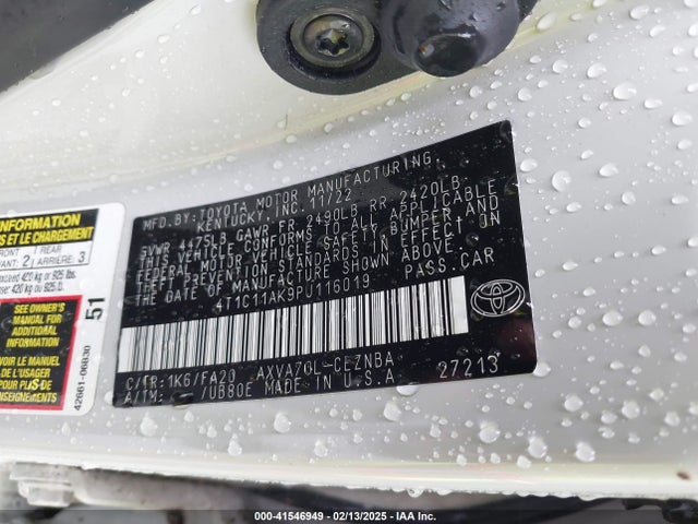 Toyota CAMRY LE 2023 4T1C11AK9PU116019 Image 9