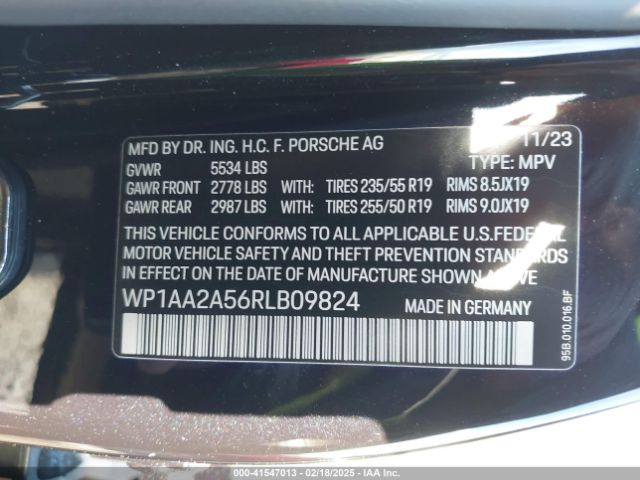 WP1AA2A56RLB09824 Porsche Macan Base (pdk)/t