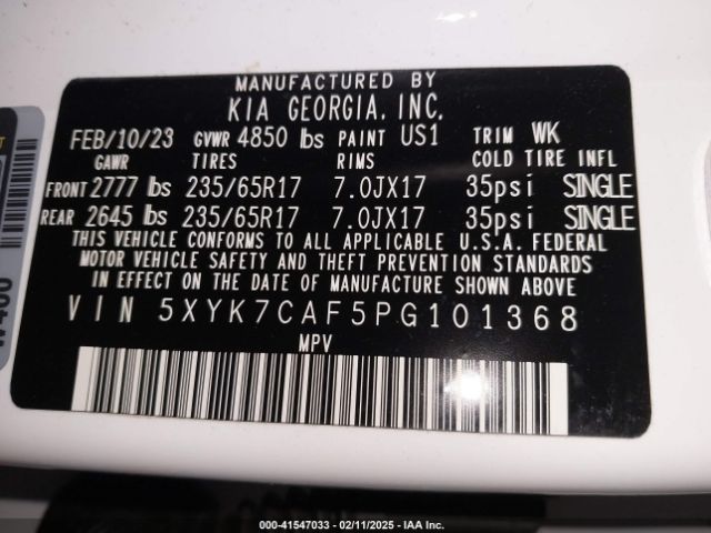 5XYK7CAF5PG101368 KIA Sportage X-pro Prestige