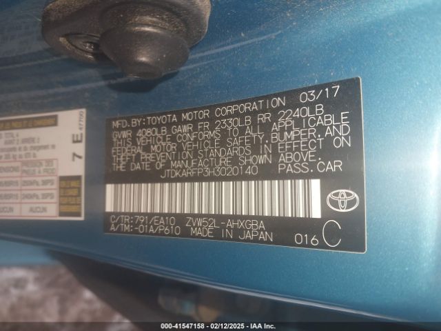 JTDKARFP3H3020140 Toyota Prius Prime Advanced