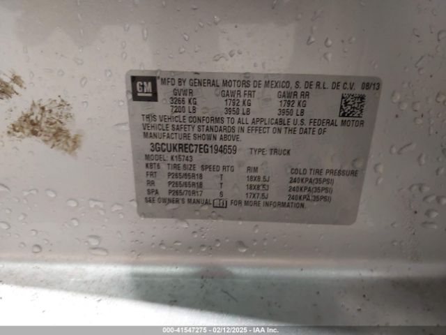 3GCUKREC7EG194659 Chevrolet Silverado 1500 1lt