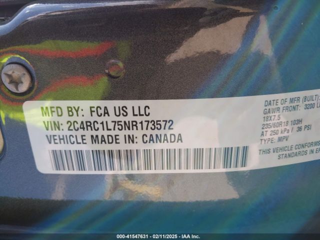 2022 CHRYSLER PACIFICA HYBRID 2C4RC1L75NR173572 Photo 8