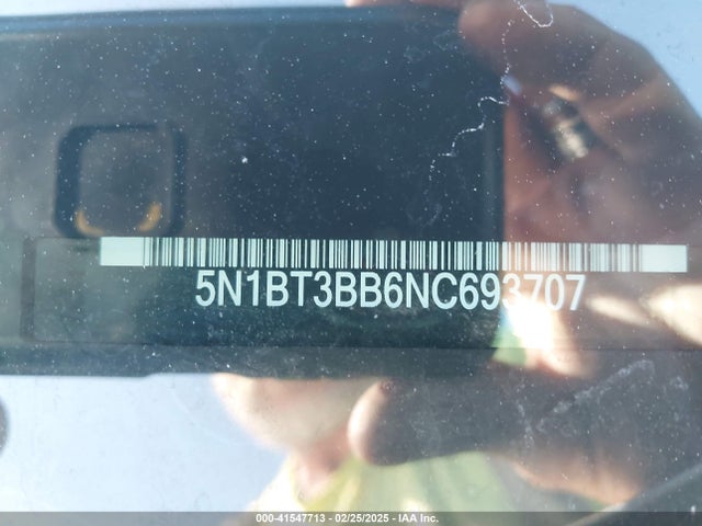5N1BT3BB6NC693707 Nissan Rogue Sv Intelligent Awd