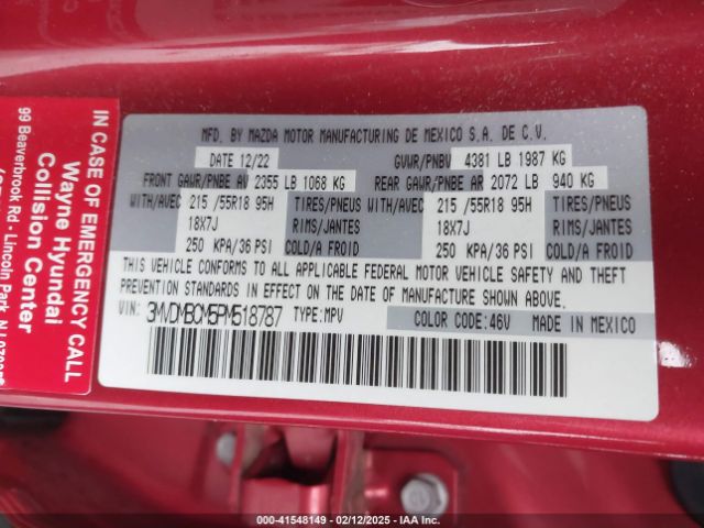 3MVDMBCM5PM518787 Mazda Cx-30 2.5 S Preferred