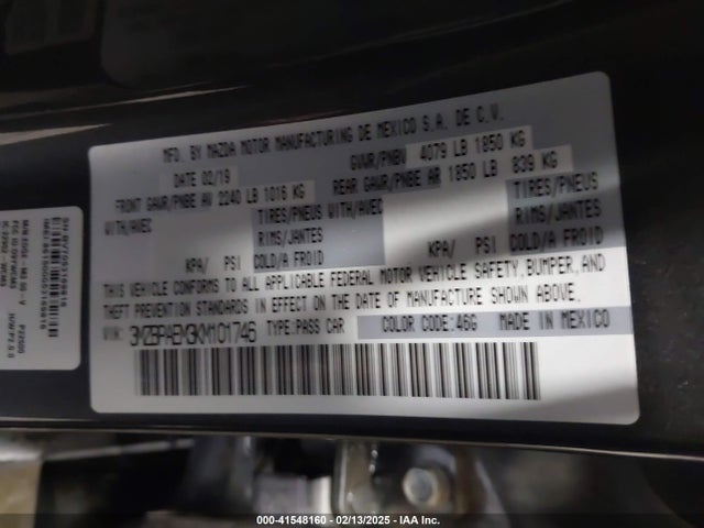 3MZBPAEM3KM101746 Mazda py cylinder deactivation