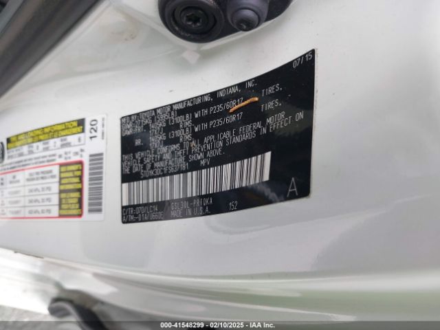 5TDYK3DC1FS637181 Toyota Sienna Xle/limited
