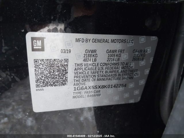 1G6AX5SX8K0142254 Cadillac CTS LUXURY