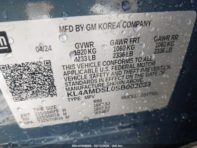 KL4AMDSL0SB002033 Buick Encore Gx Sport Touring Fwd