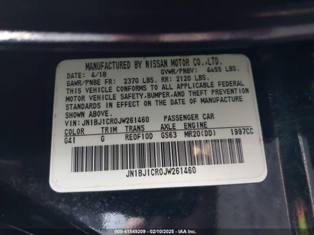 JN1BJ1CR0JW261460 Nissan Rogue Sport S