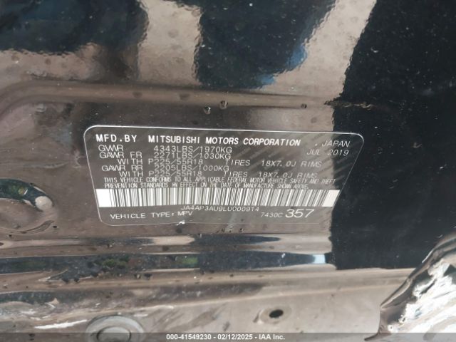 JA4AP3AU9LU000914 Mitsubishi Outlander Sport 2.0 Es