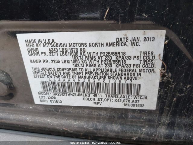 2013 MITSUBISHI OUTLANDER SPORT 4A4AR4AU6DE013873 Photo 8