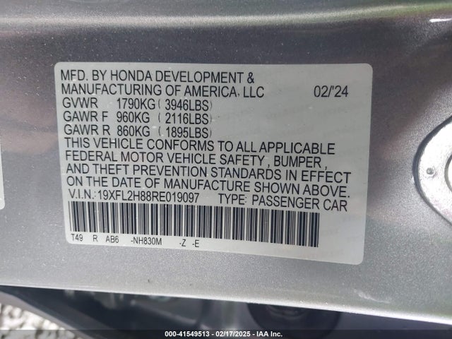 Honda Civic 2024 19XFL2H88RE019097 Image 22