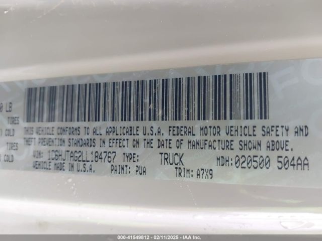 1C6HJTAG2LL184767 Jeep Gladiator Sport S 4x4