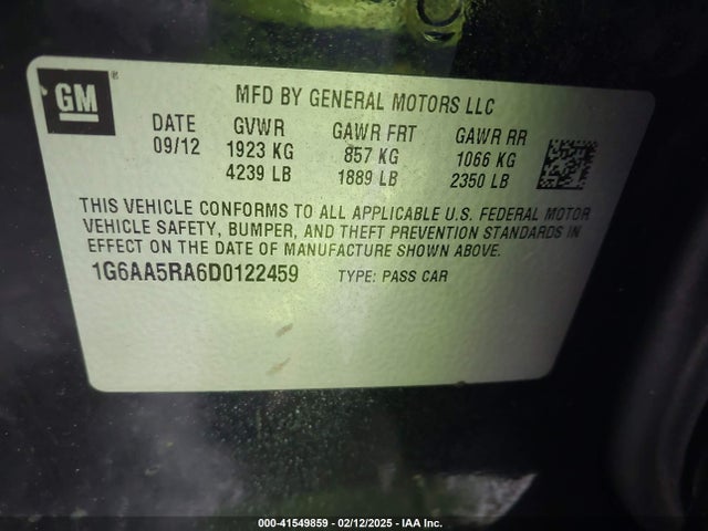 2013 CADILLAC ATS 1G6AA5RA6D0122459 Photo 8