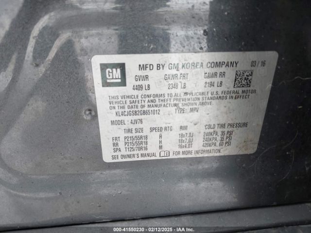 KL4CJGSB2GB651012 Buick Encore Leather