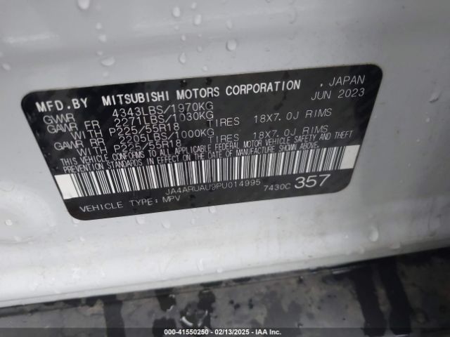 JA4ARUAU9PU014995 Mitsubishi Outlander Sport 2.0 Le Awc