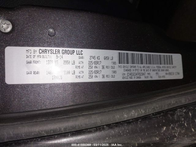 2C4RDGCG4FR523047 Dodge Grand Caravan Sxt