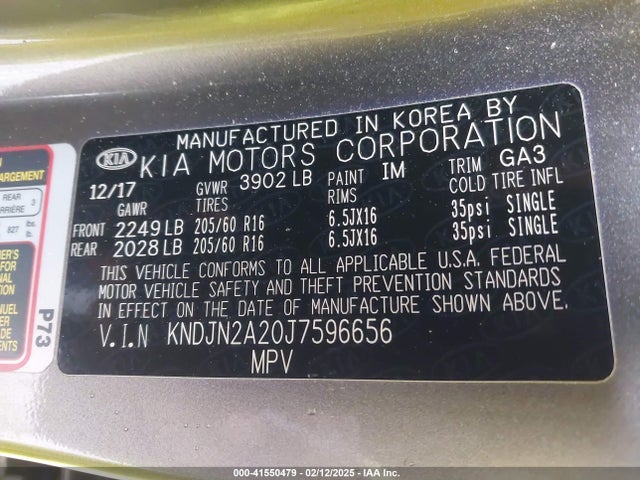 KIA Soul 2018 KNDJN2A20J7596656 Image 9