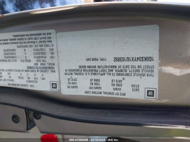 2001 CADILLAC SEVILLE 1G6KS54YX1U103892 Photo 8