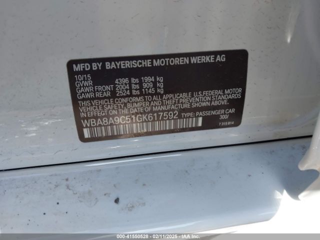 WBA8A9C51GK617592 BMW 320i