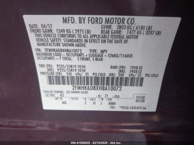 2FMHK6D8XHBA10072 Ford Flex Limited