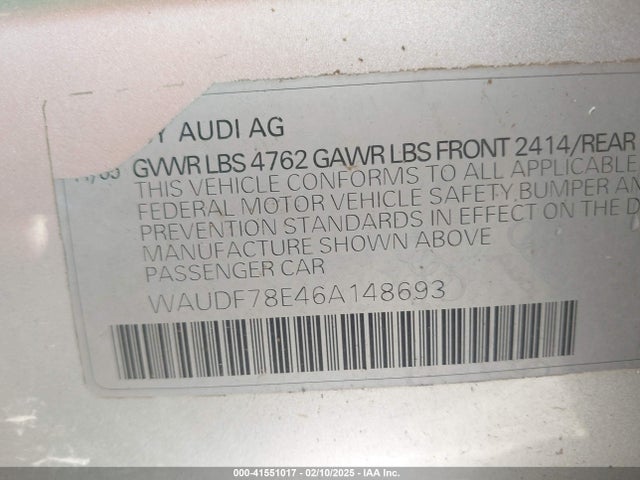 2006 AUDI A4 WAUDF78E46A148693 Photo 8