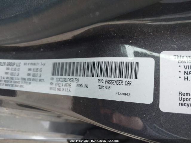2015 CHRYSLER 200 1C3CCCAB1FN531729 Photo 8