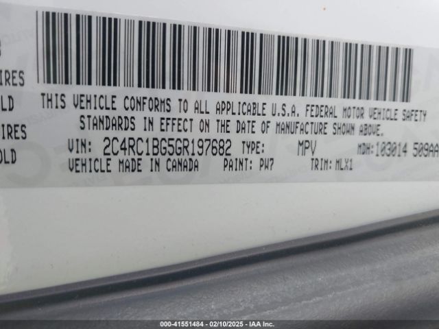 2C4RC1BG5GR197682 Chrysler Town & Country Touring