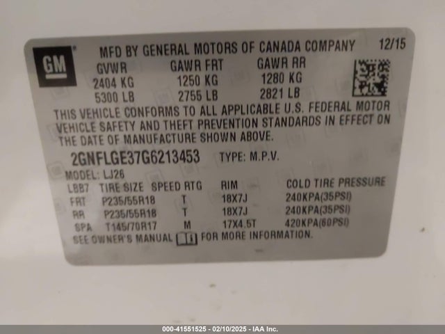 Chevrolet Equinox Ltz 2016 2GNFLGE37G6213453 Image 9